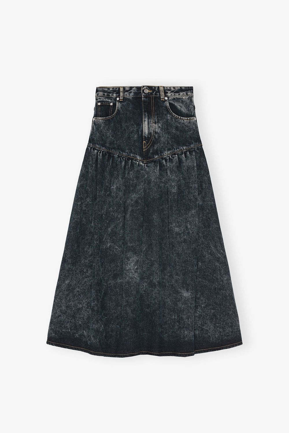 Light Denim Long Skirt GANNI