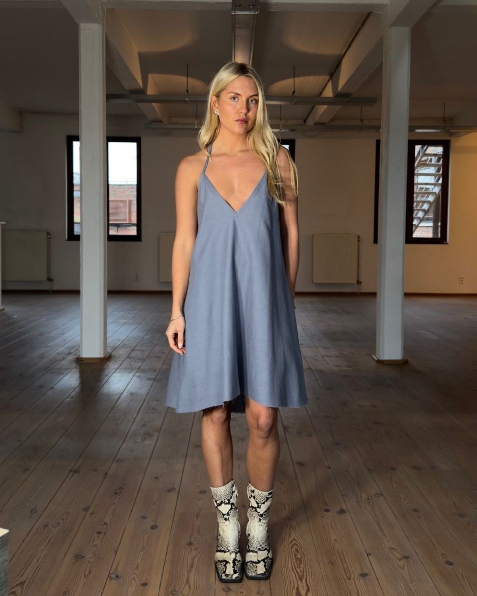 Zahara Dress Short Uni - steel grey SEA ME HAPPY