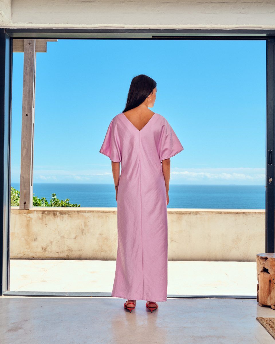 Mercedes dress shiny tafta - light rose SEA ME HAPPY
