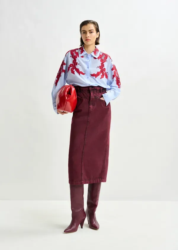 Inclusive skirt - burgundy ESSENTIEL