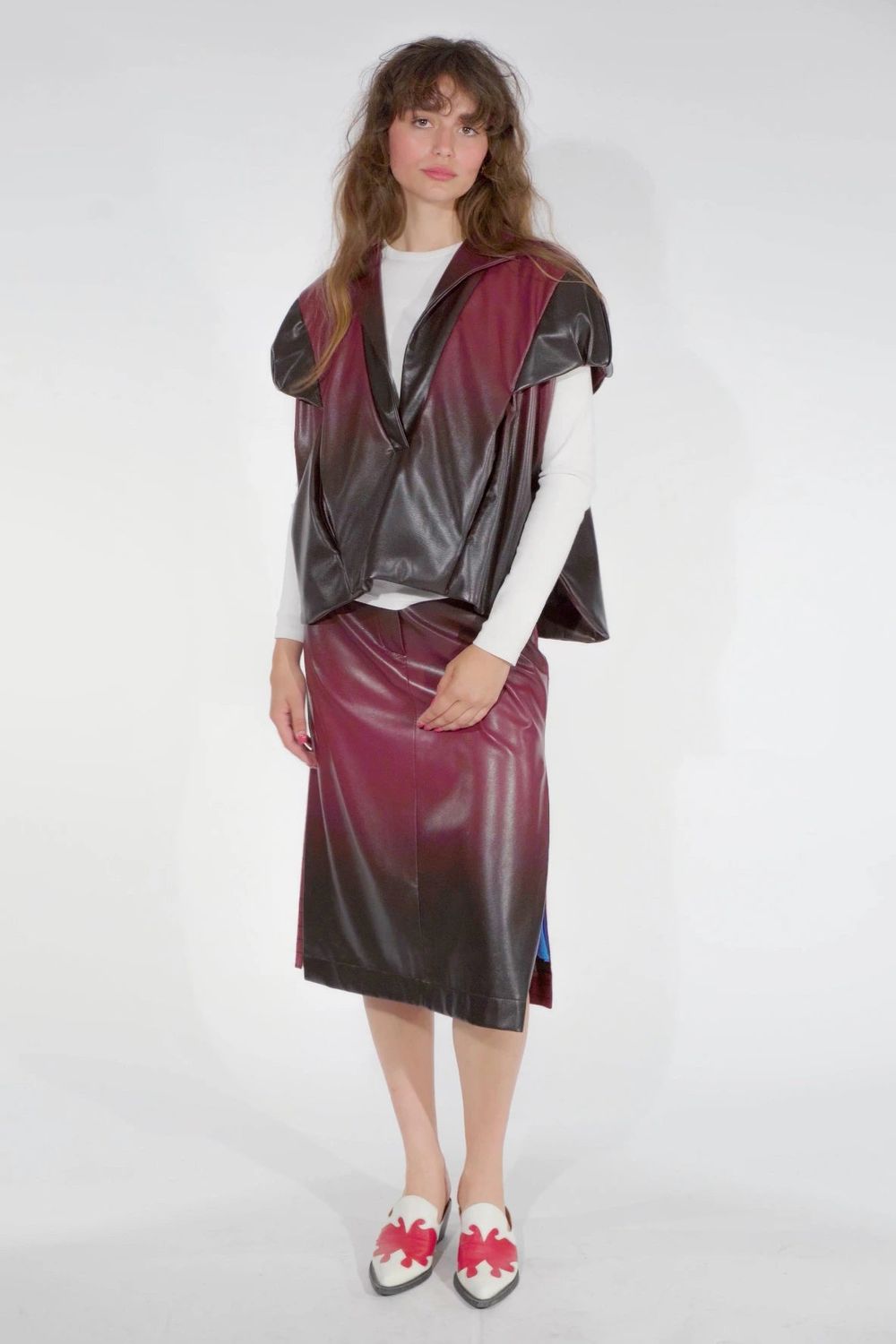 Aiko jacket - brown ombré leather STEF SERIES
