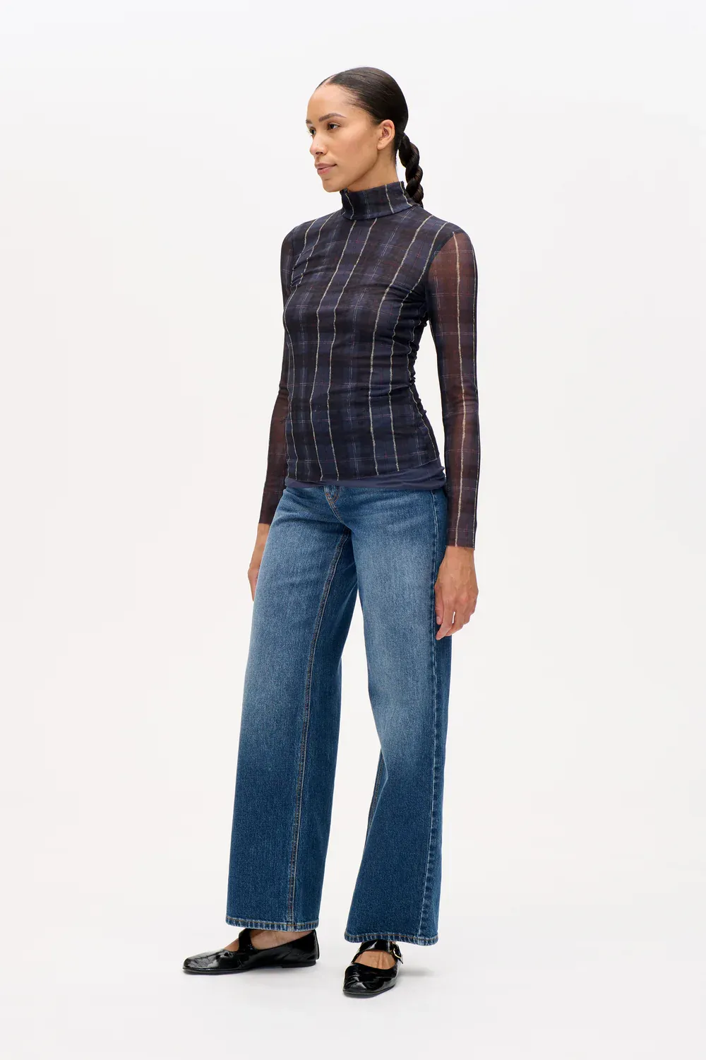 Jodi Top - navy check BAUM UND PFERDGARTEN