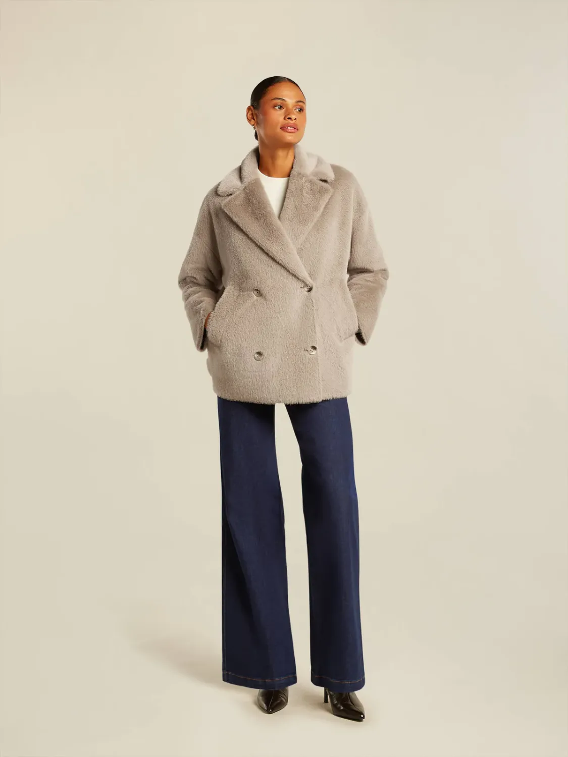 Gemmy short coat - chinchilla BEAUMONT