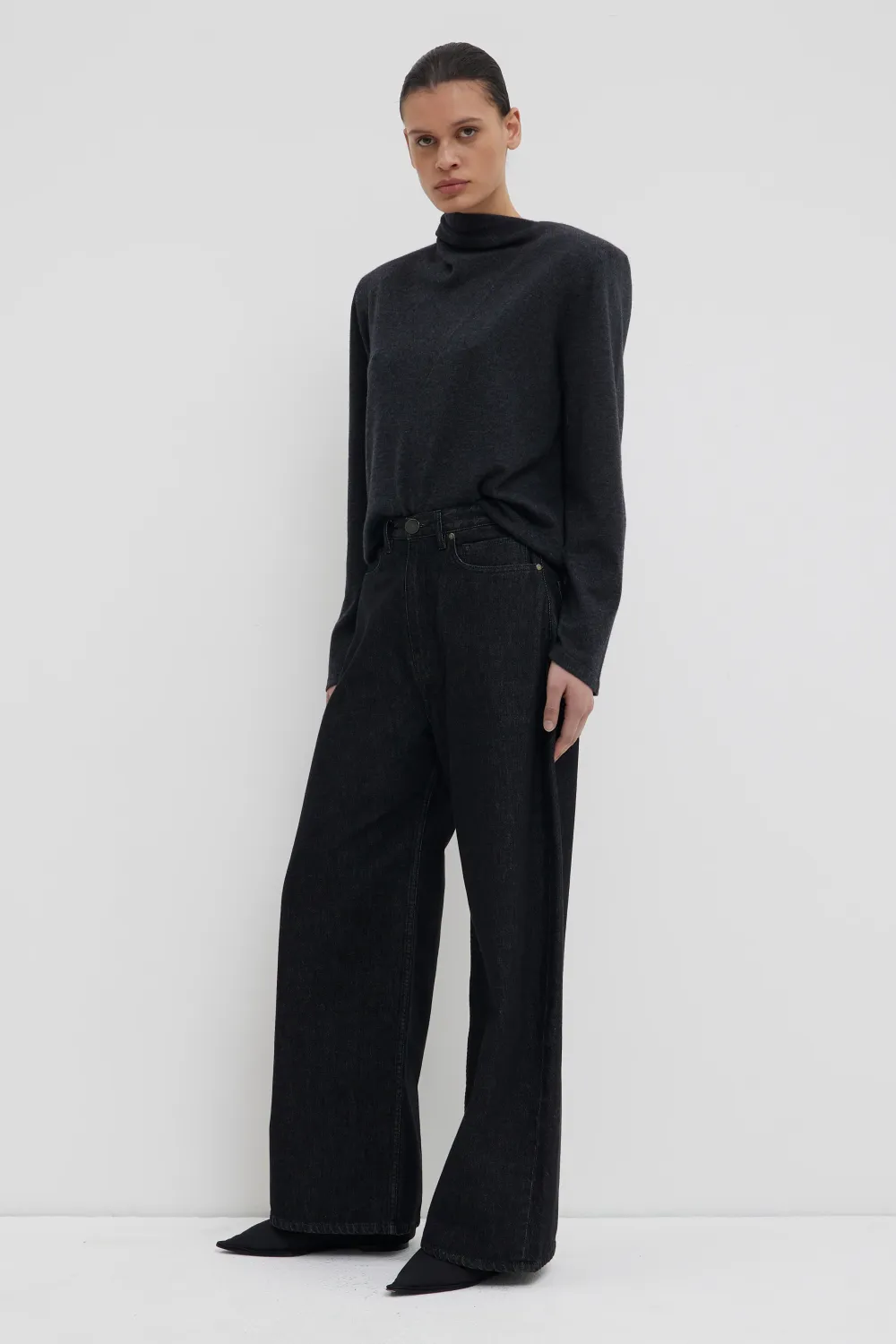 Puriaz jeans - black denim CHRISTIAN WIJNANTS
