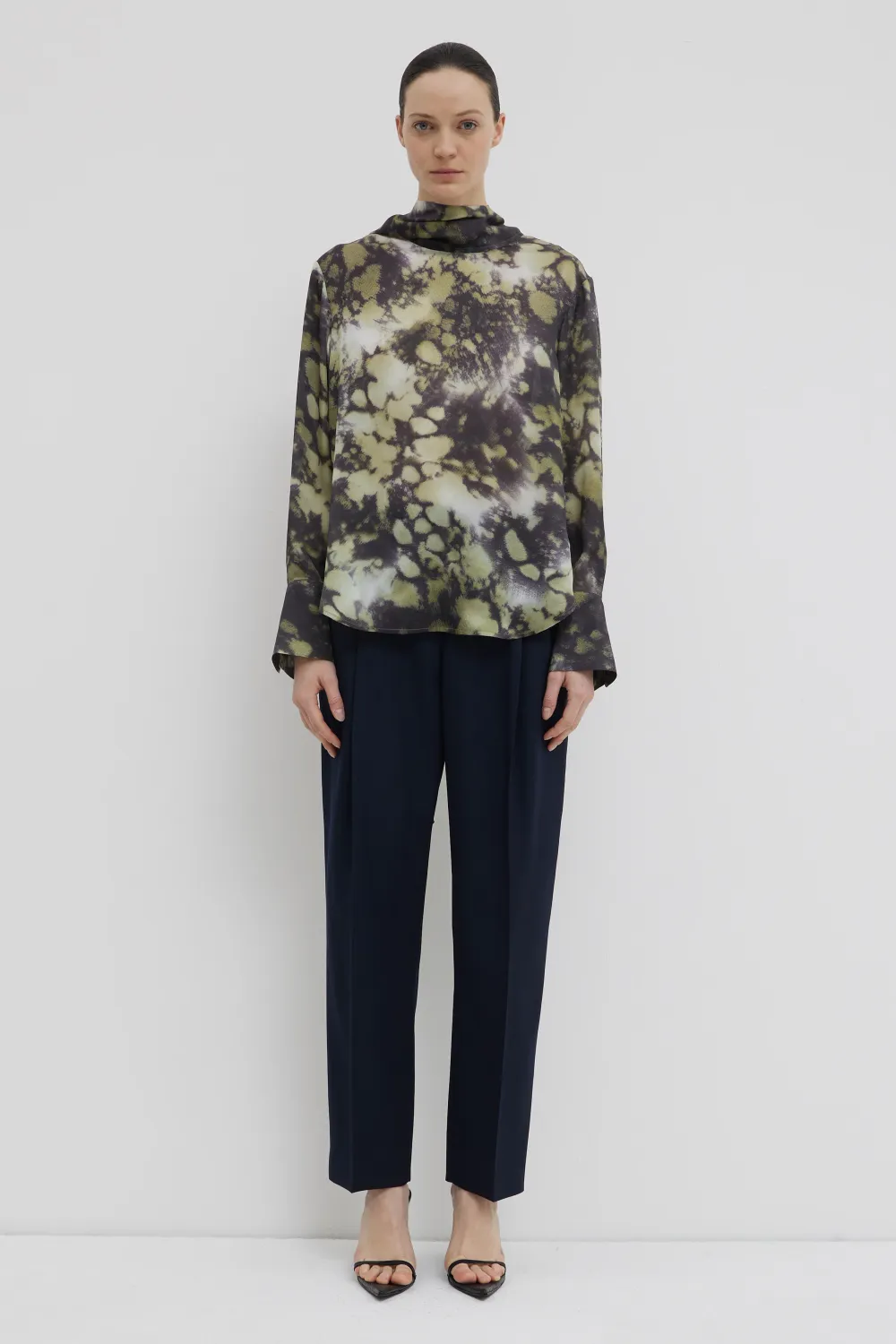 Temine Silk Longsleeve - olive jasper CHRISTIAN WIJNANTS