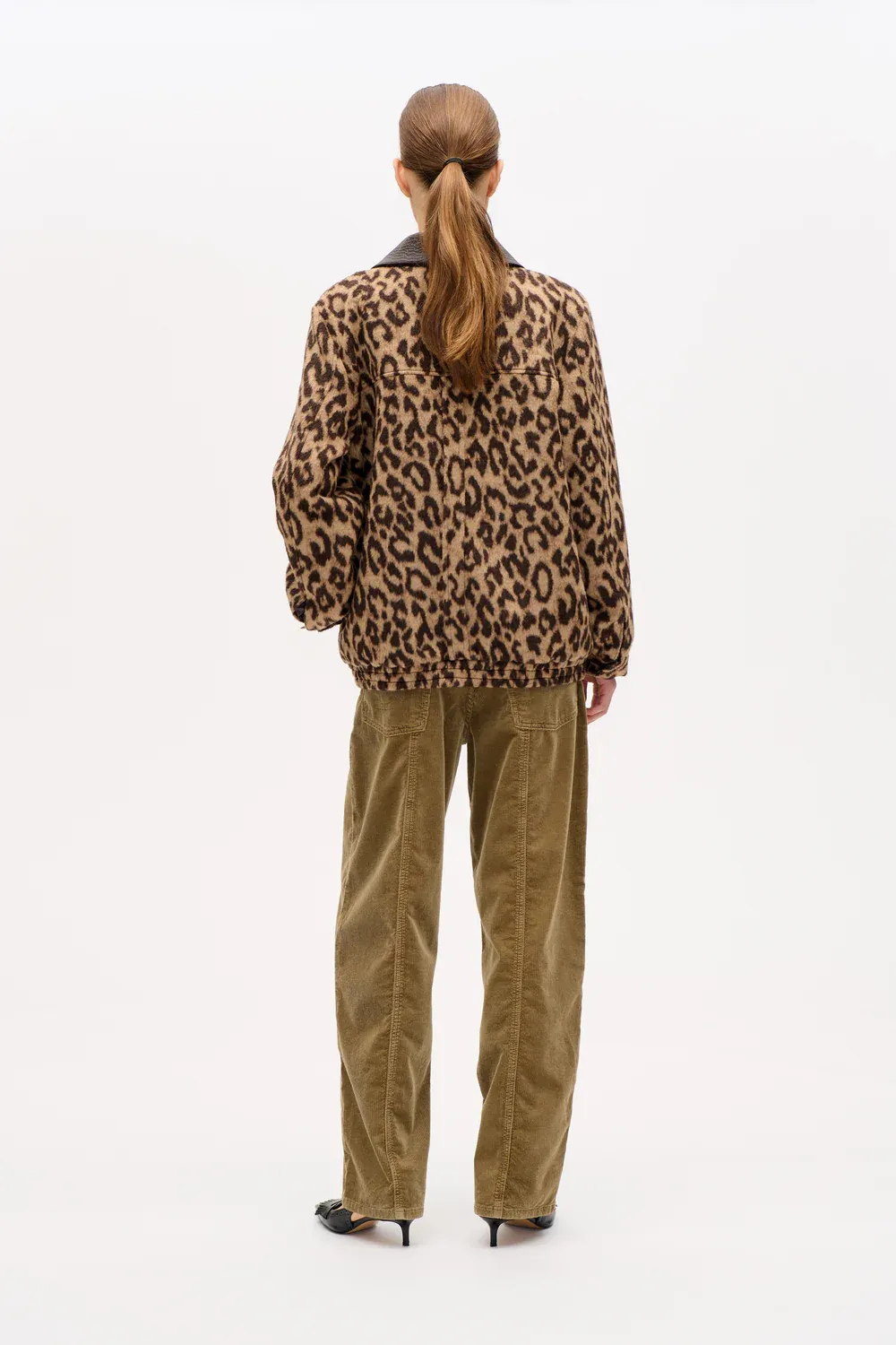 Beline vest - wool camel leopard BAUM UND PFERDGARTEN