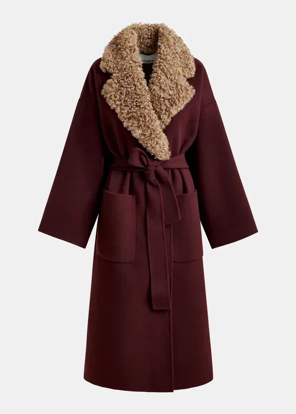 IRNO coat - burgundy ESSENTIEL