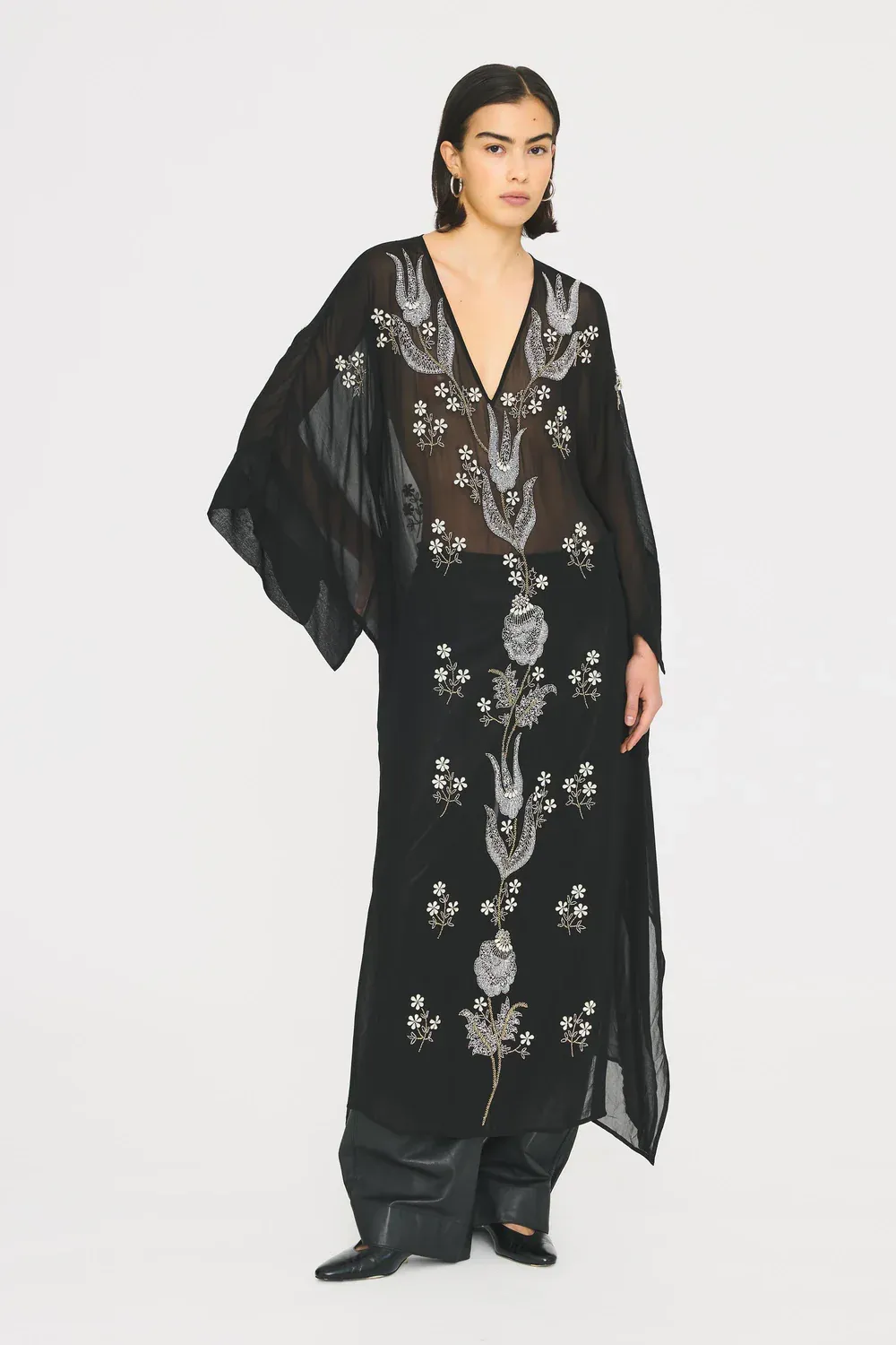 HENRIETTE kaftan - black ANTIK BATIK