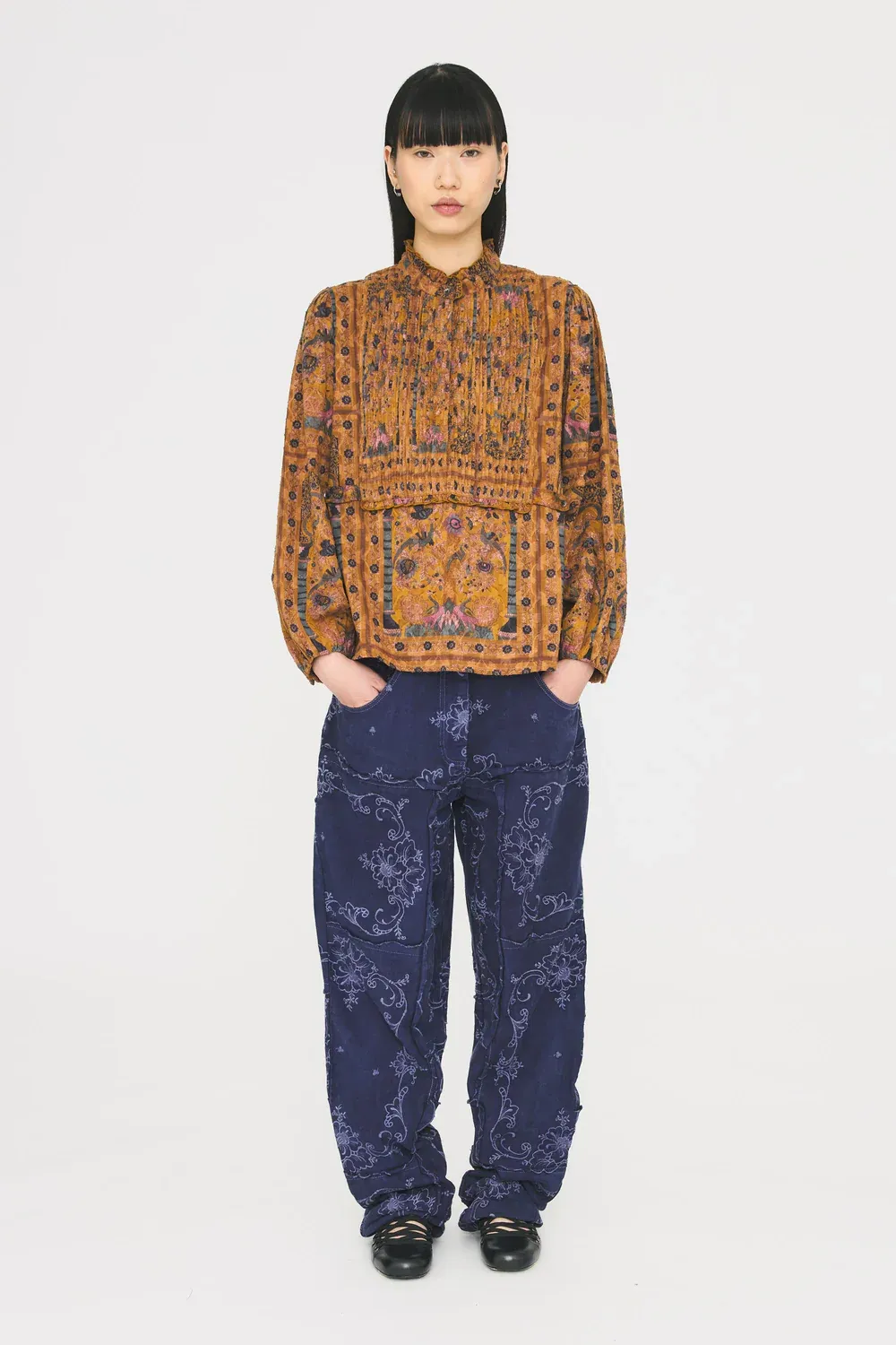 PIE blouse - camel ANTIK BATIK