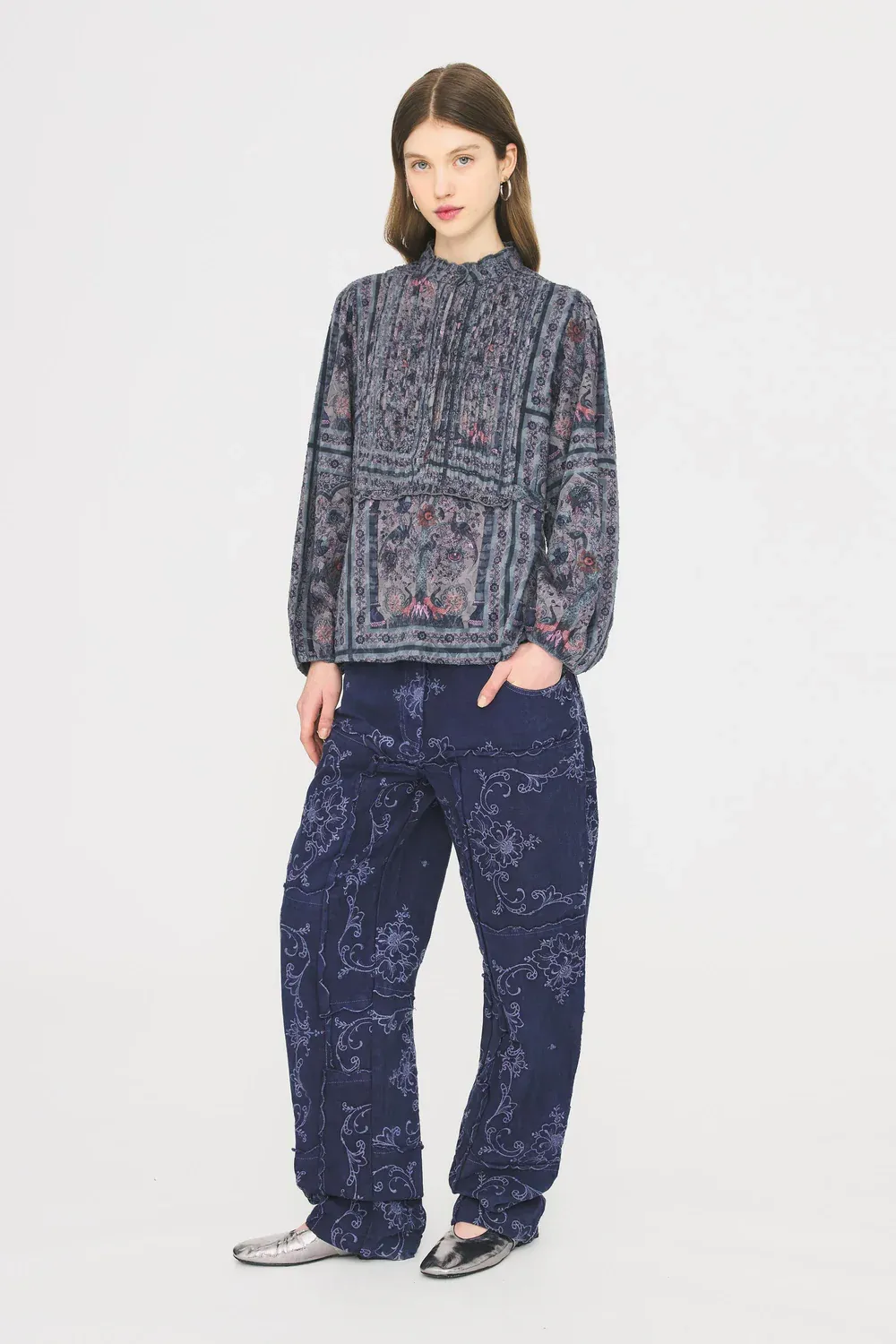 PIE blouse - grey ANTIK BATIK