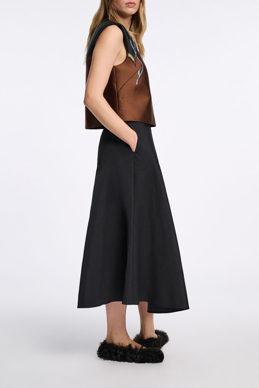 SPORTY ELEGANCE skirt - pure black DOROTHEE SCHUMACHER
