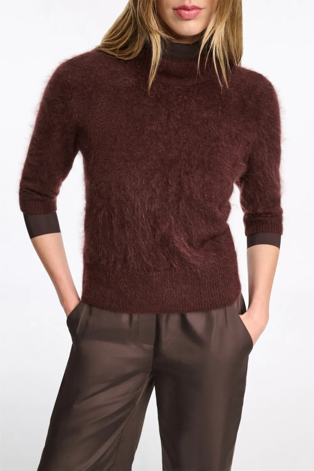FLUFFY STATEMENT pullover - dark chocolate DOROTHEE SCHUMACHER