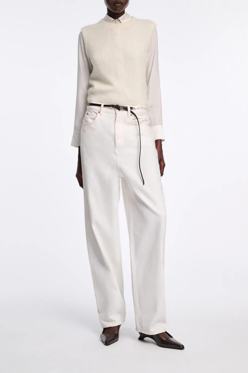 PEARL PERFECTION belt - chocolate DOROTHEE SCHUMACHER