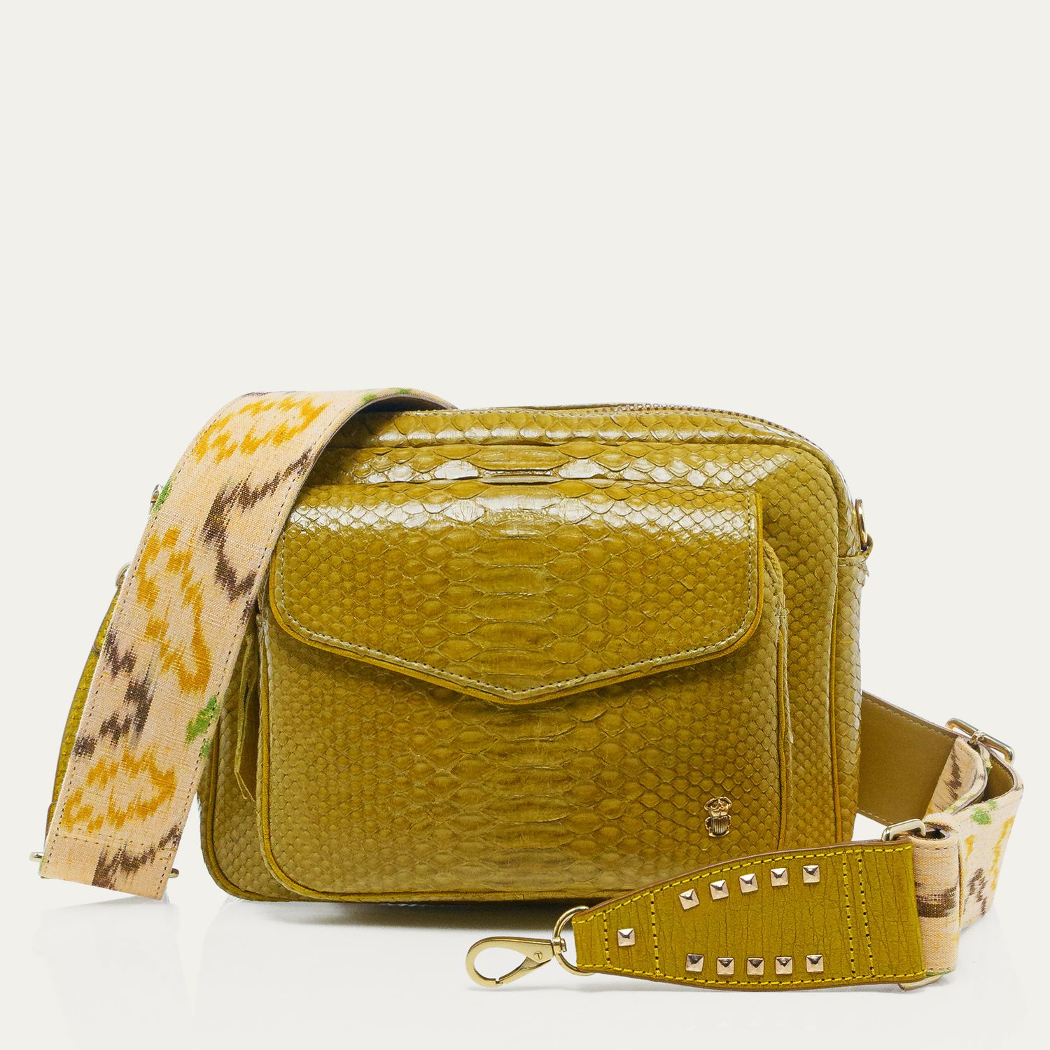 Bag Big Charly Sulfur Yellow Python CLARIS VIROT