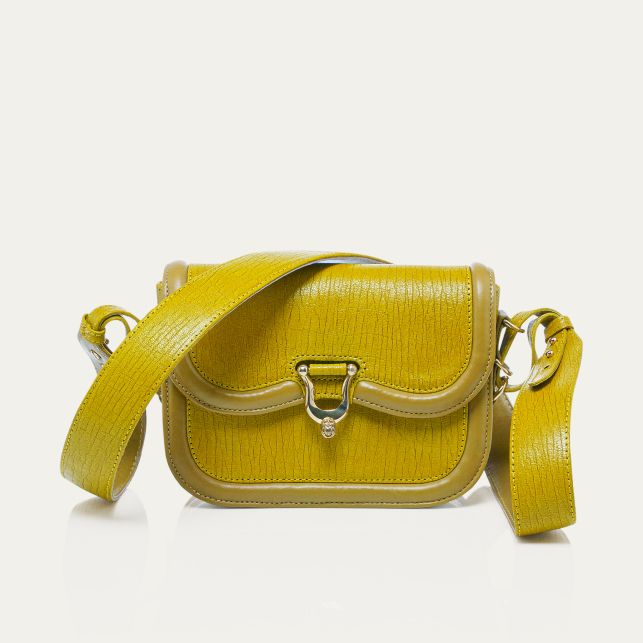Sulfur Yellow Leather Mini Manon Bag  CLARIS VIROT