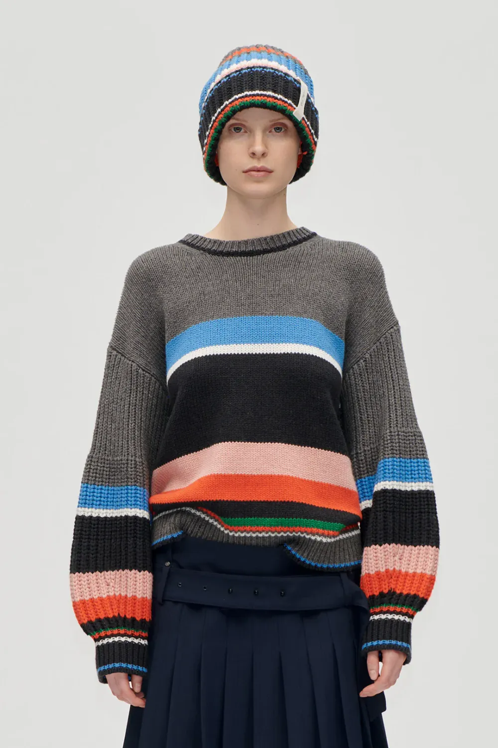 Crewneck Chunky Sleeve Sweater  STINE GOYA