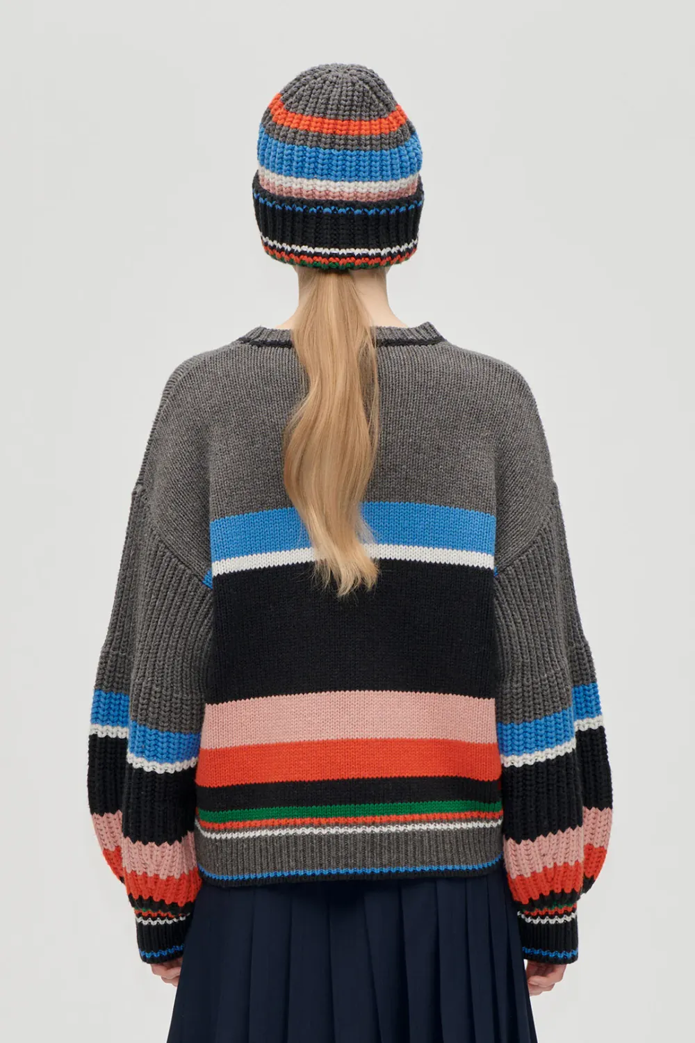 Crewneck Chunky Sleeve Sweater  STINE GOYA