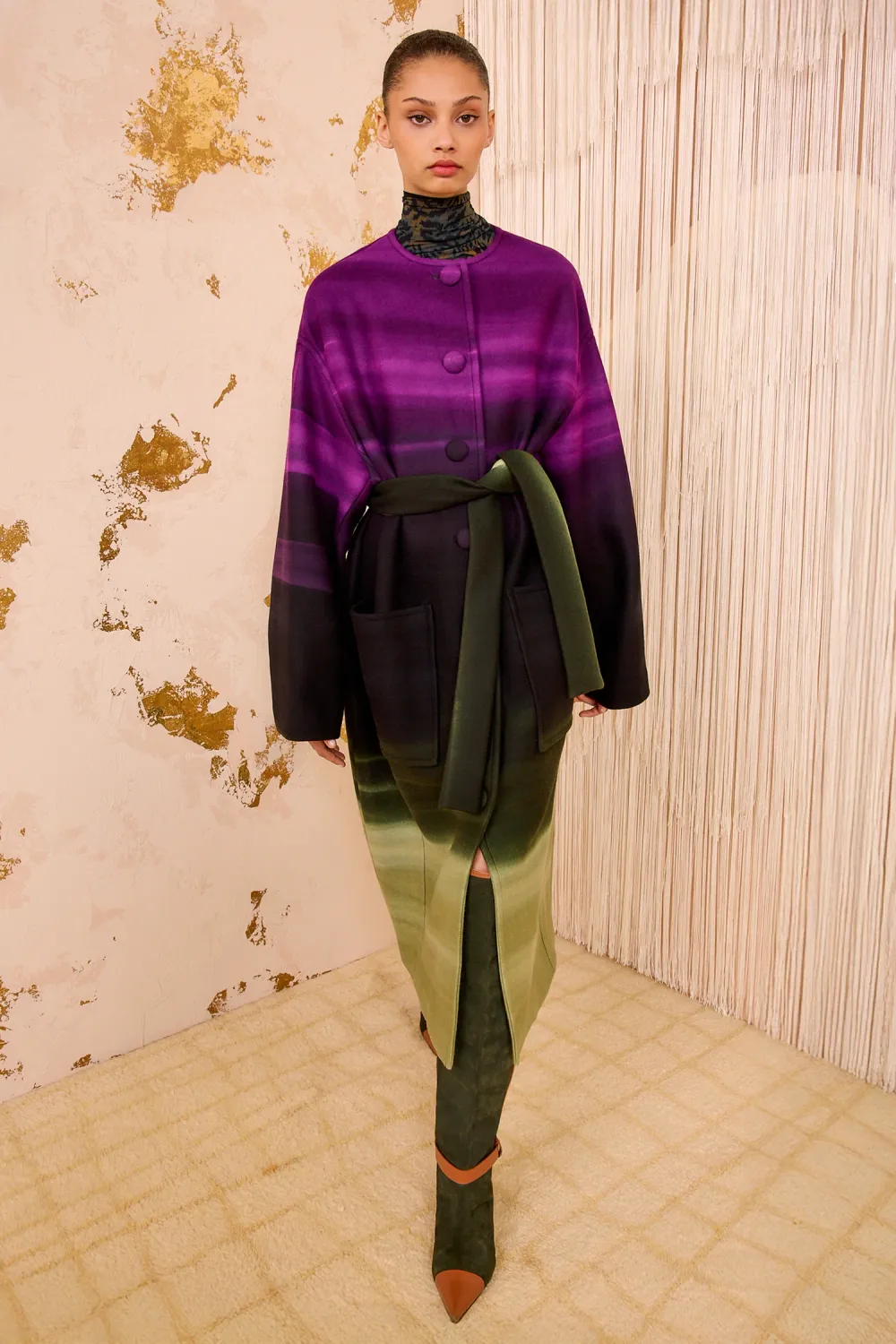 Fernanda Oversized Wool Melton Coat ULLA JOHNSON
