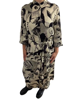 Donna Dress - black and white surrealism KATERIN THEYS
