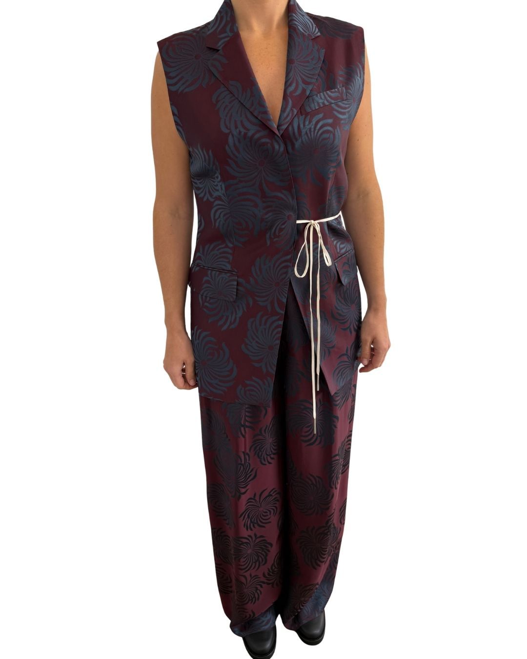 Pamplona pants - burgundy DRIES VAN NOTEN