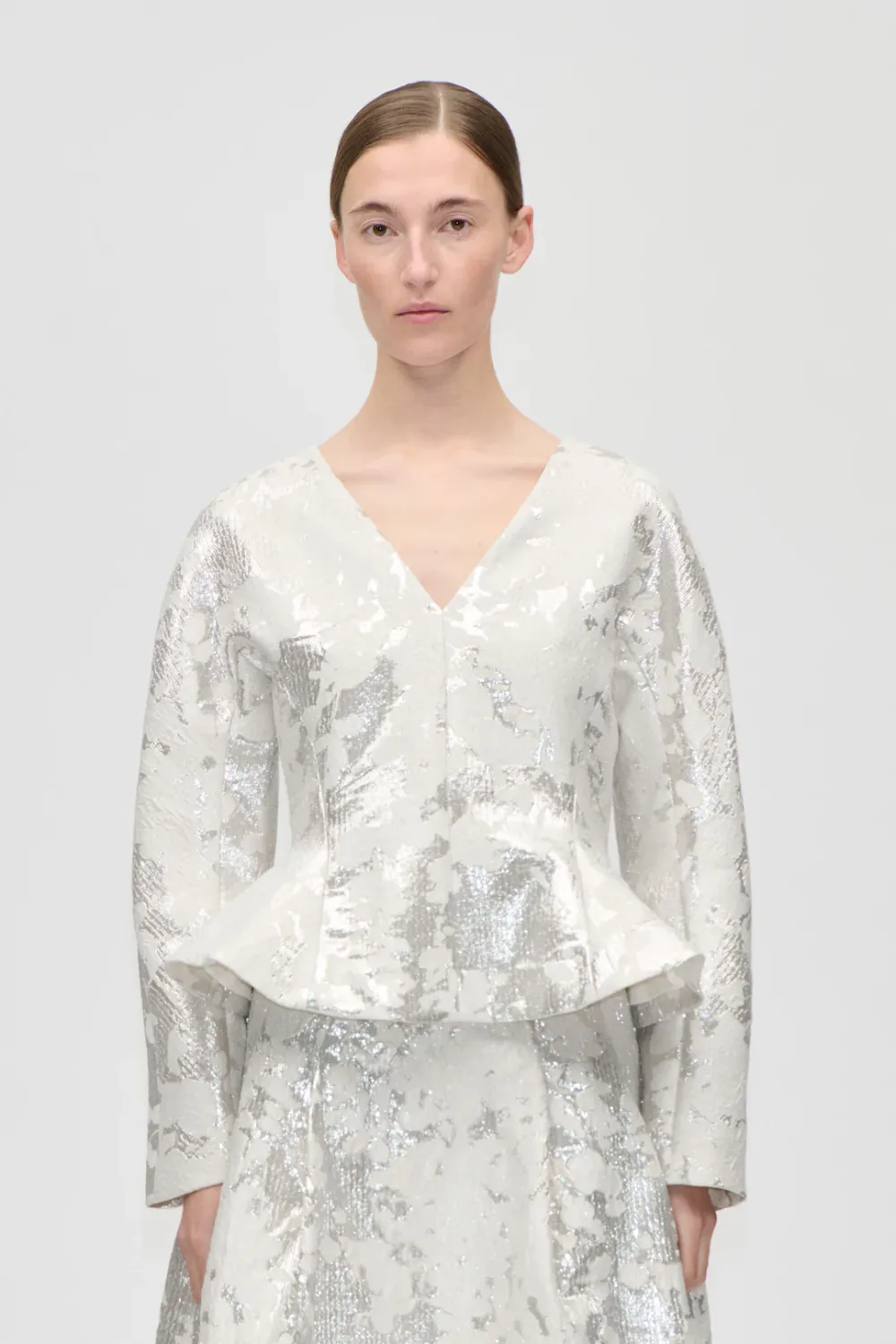 PEPLUM TOP - LUREX GARDEN STINE GOYA