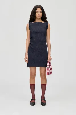 TUCK MINI DRESS - GARDEN RELIEF STINE GOYA