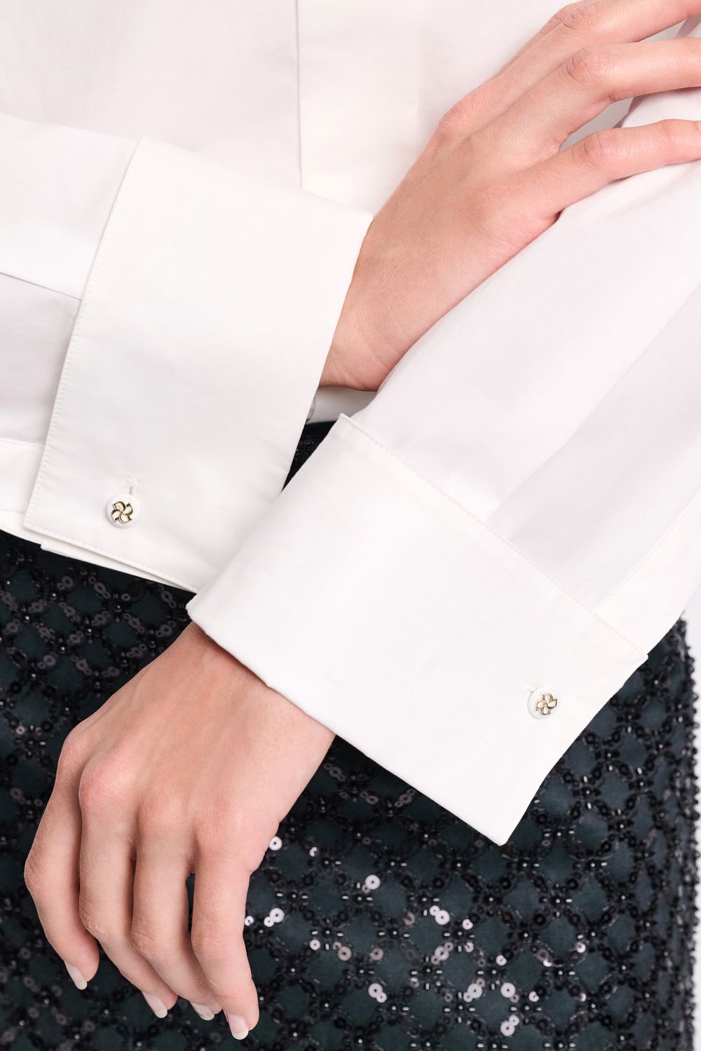 Poplin Power Blouse - white graphite DOROTHEE SCHUMACHER