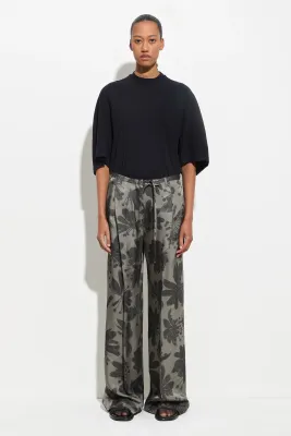 PAMIR rayon pants - dark mud seaweed bugra CHRISTIAN WIJNANTS