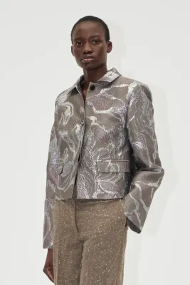 Boxy Straight Jacquard Jacket STINE GOYA