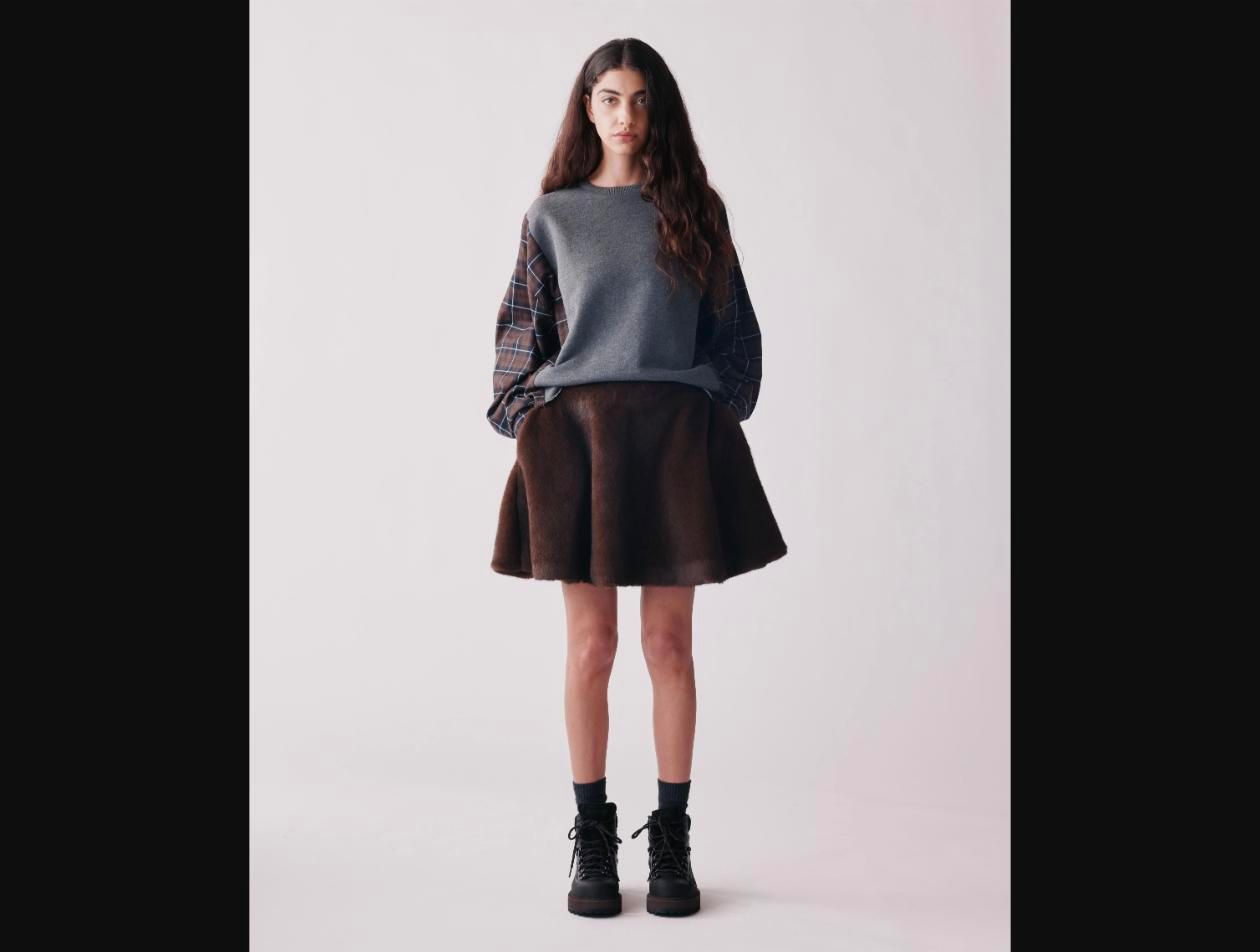 JOHNY - Marianne (D Grey/Brown check)