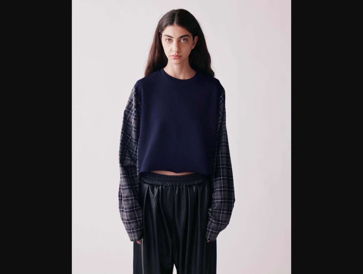 JOHNY - Marianne (Navy/Grey check)