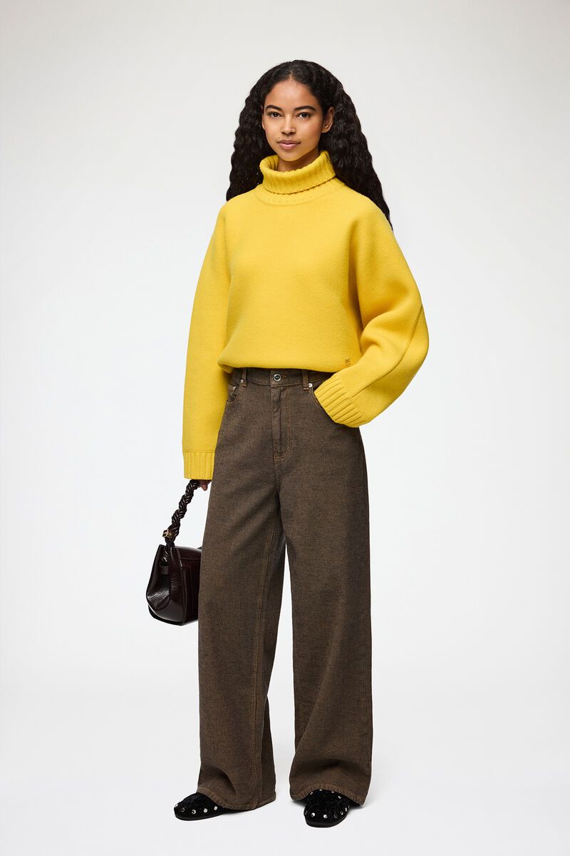 GANNI - Lari Jeans in Neppy Denim (Chicory Coffee)