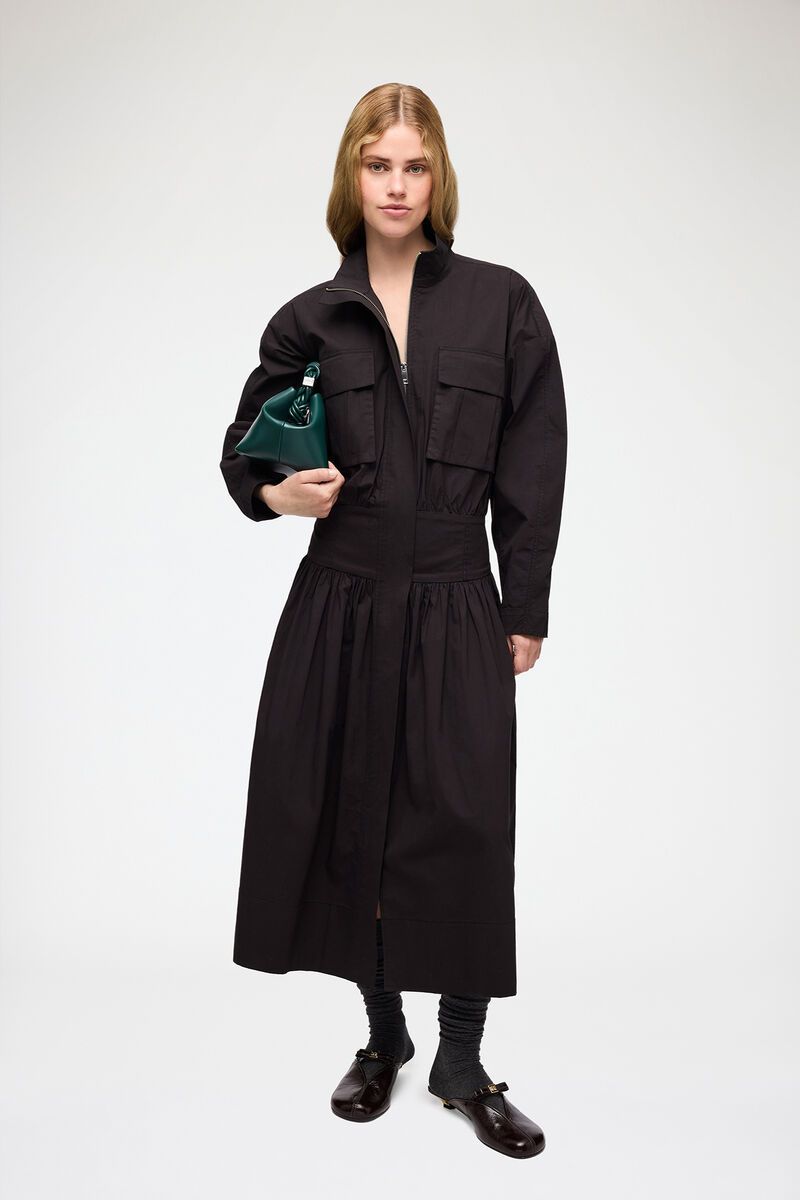GANNI - Dress in Black Cotton (Black)