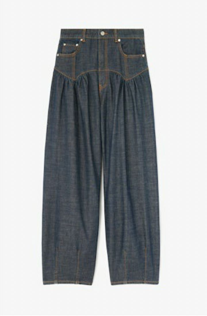 GANNI - Corset Jeans in Slub Denim (Rinse)