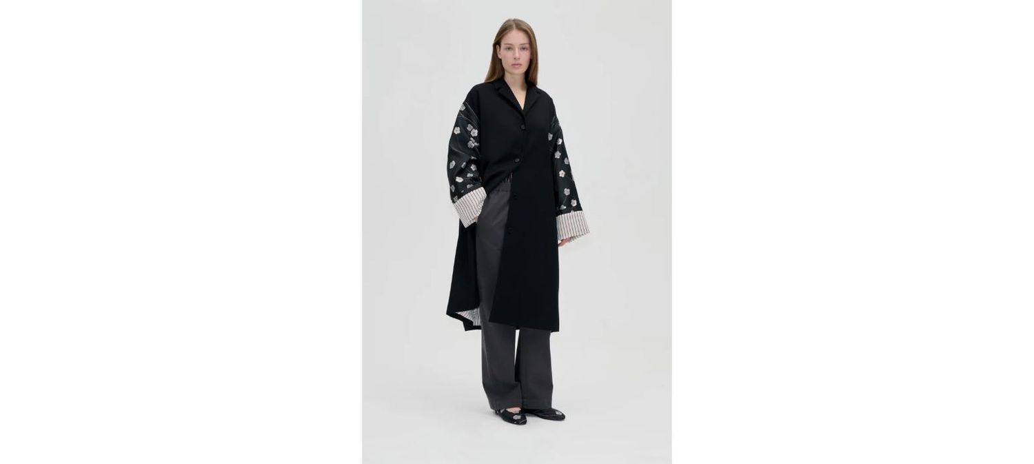 STINE GOYA - Bell Sleeve Coat - Bouquet In Pieces