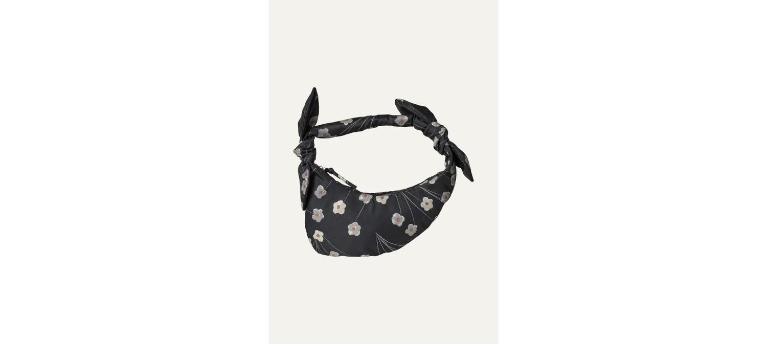 STINE GOYA - Jacquard Knotted Satchel - Black