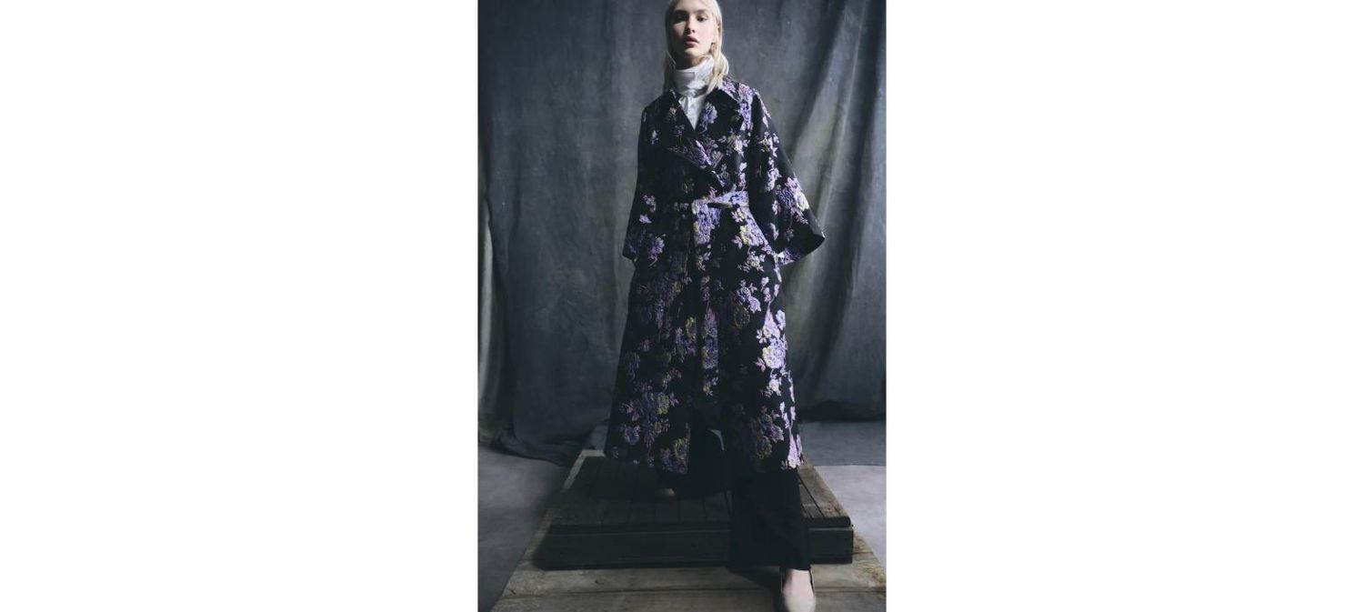 PSOPHIA - Organza Jacquard Levite with Floral Motif