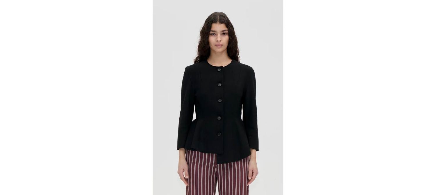 STINE GOYA - Flared Button-Up Top - Black
