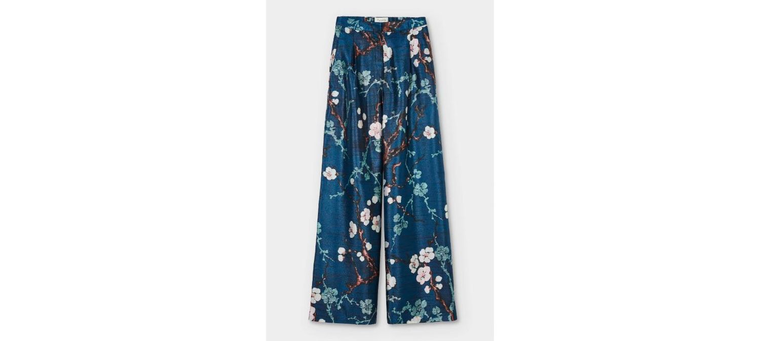 PSOPHIA - "Almond Blossom" Print Palazzo Trousers