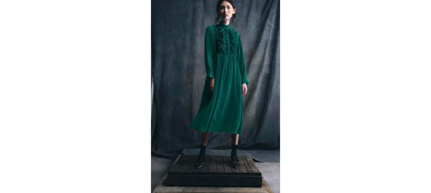 PSOPHIA - Long Georgette Silk Dress