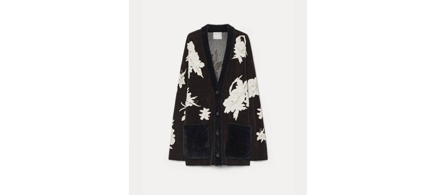 FORTE_FORTE - The Lotus Chenille Jacquard Cardigan