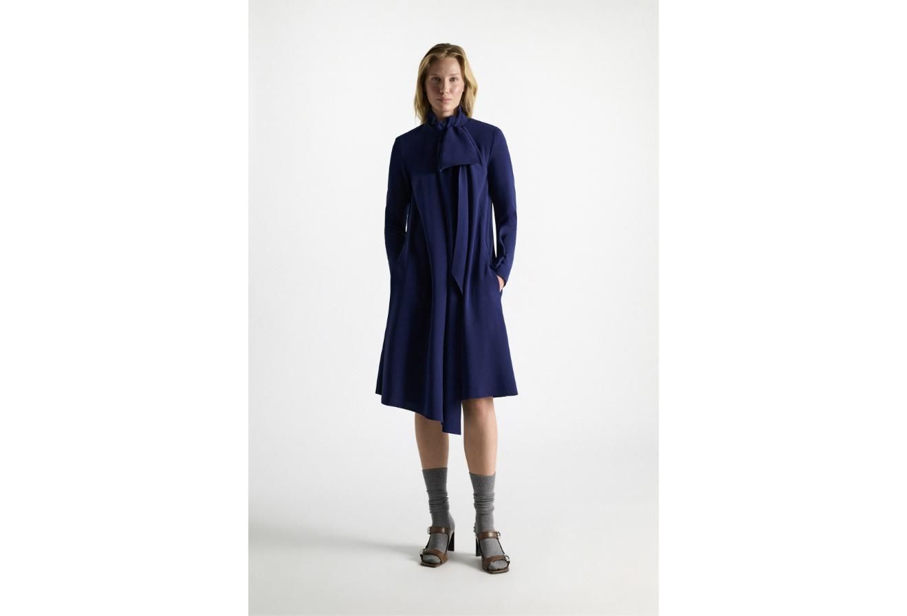DOROTHEE SCHUMACHER - STATEMENT DRAPE dress ocean blue