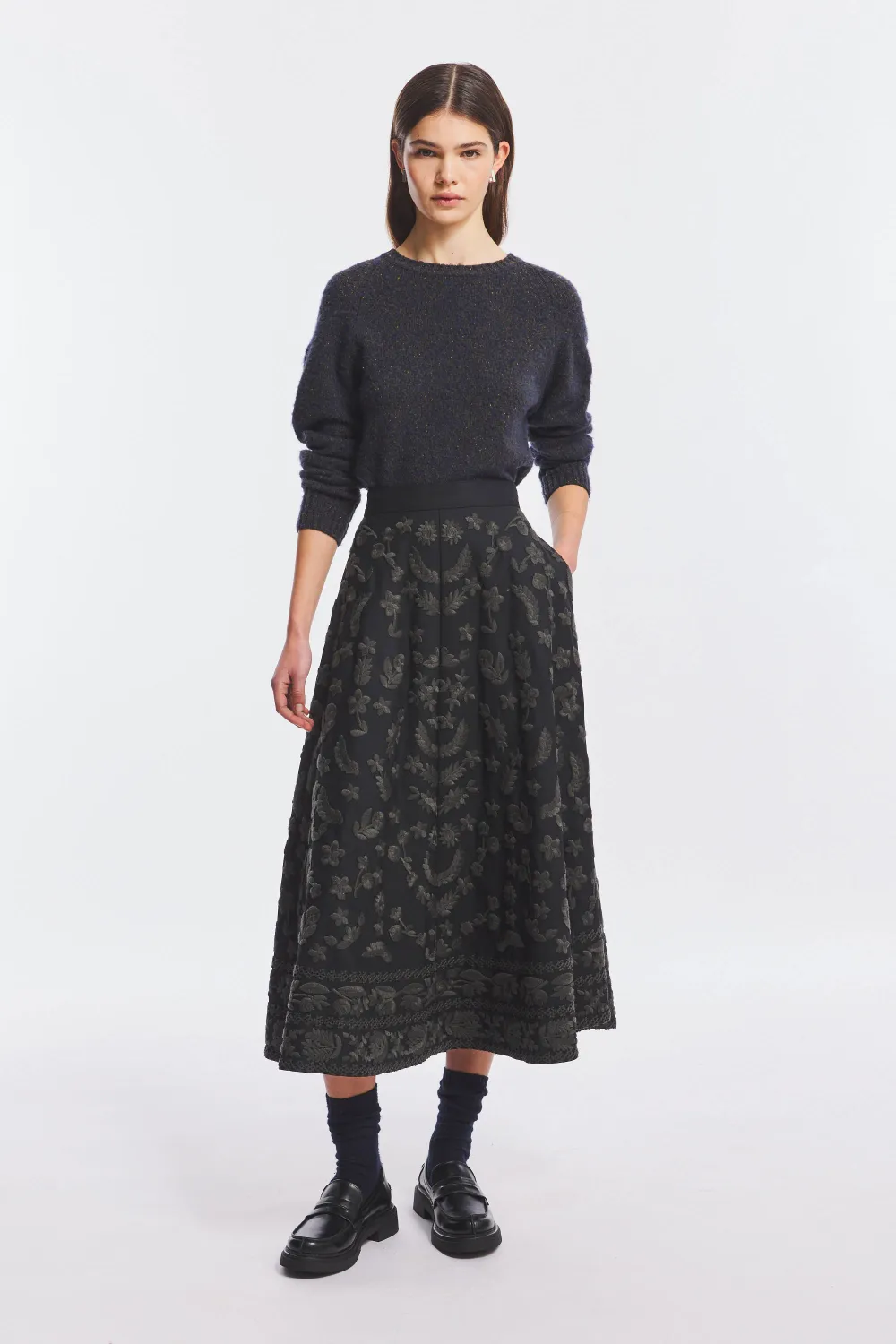 ANTIK BATIK - Bertille Skirt Black