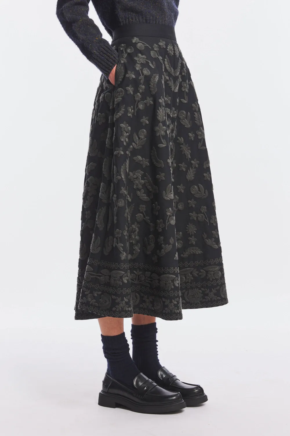 ANTIK BATIK - Bertille Skirt Black
