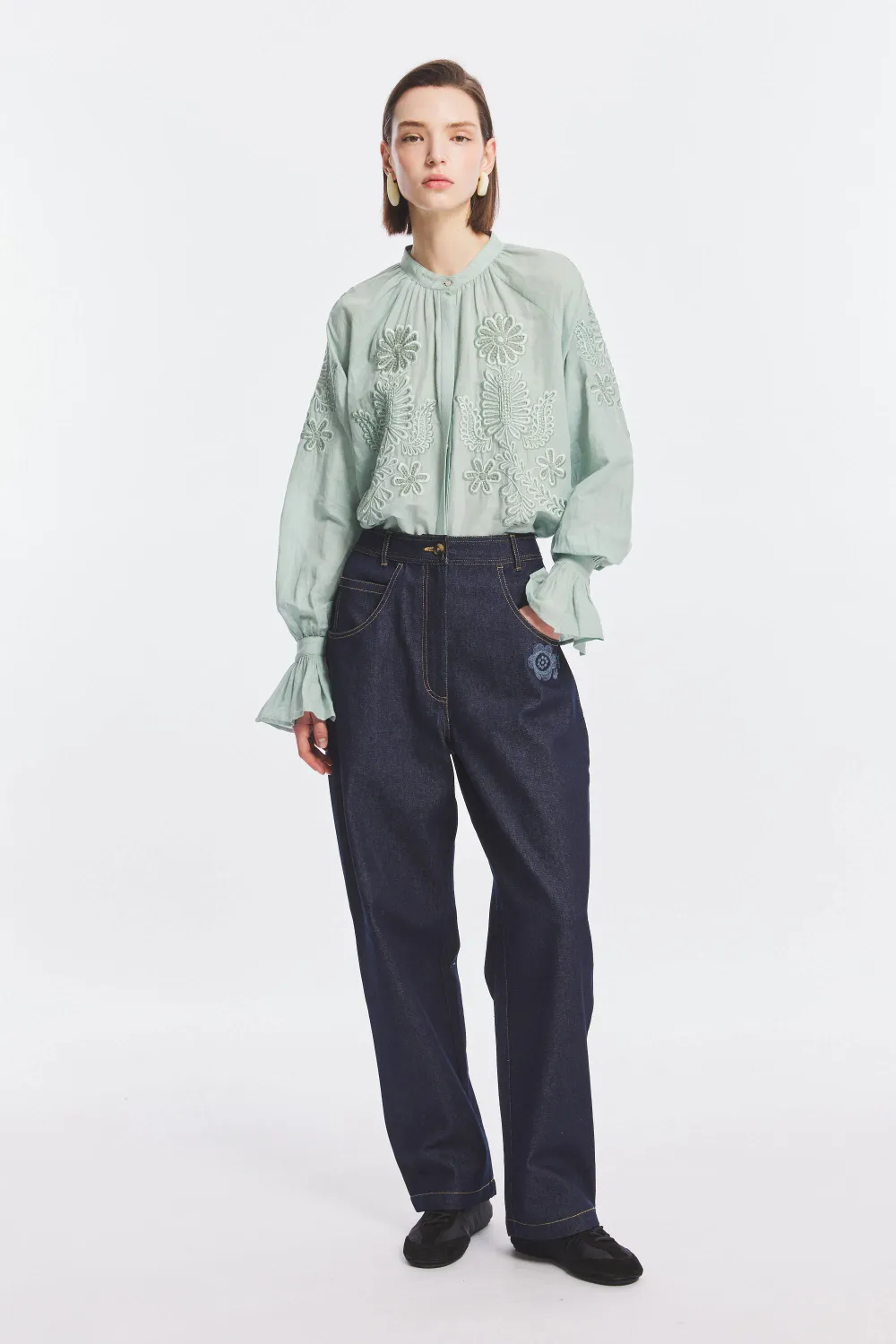 ANTIK BATIK - Marta Blouse Aqua