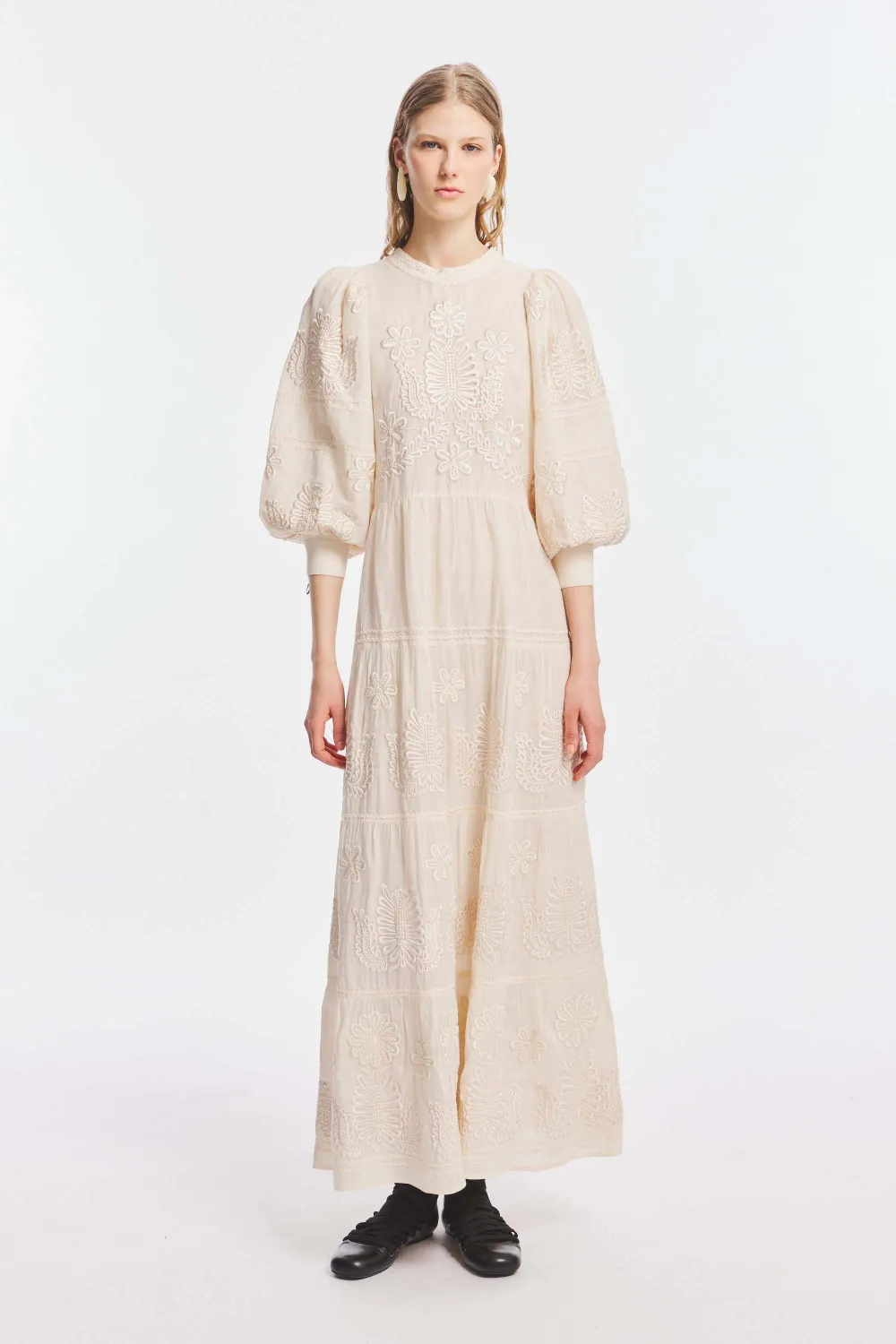 ANTIK BATIK - Marta Long Dress Cream