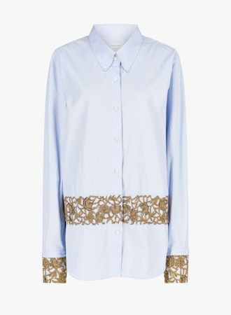 DRIES VAN NOTEN - Cheers Embroidered Shirt (Light Blue)