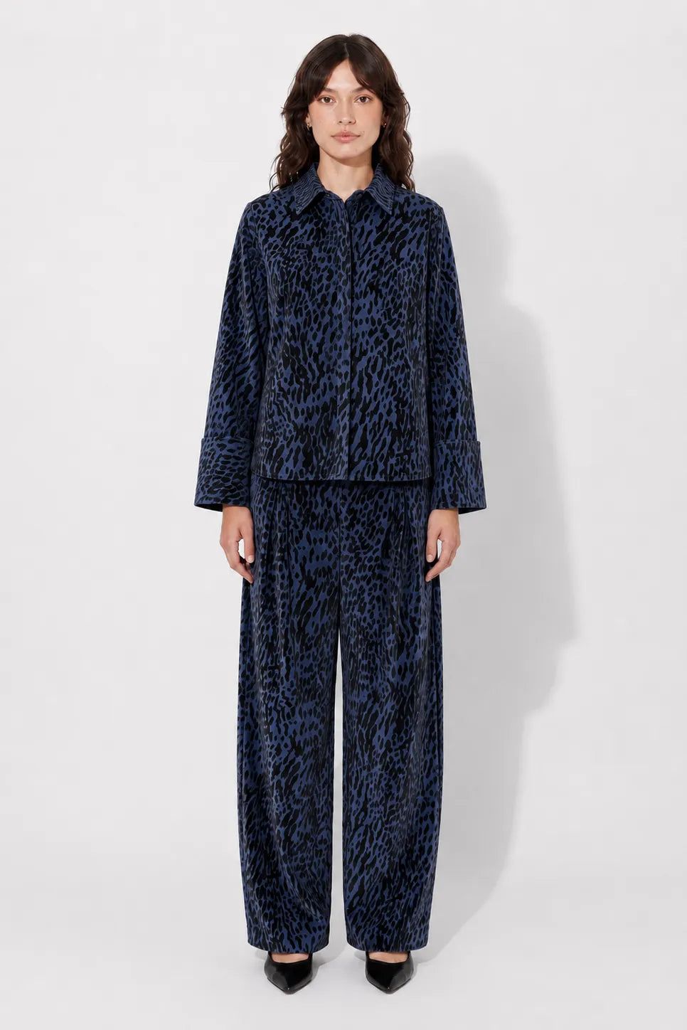 STEF SERIES - Chuck Barrel Pants (Denim Leopard)