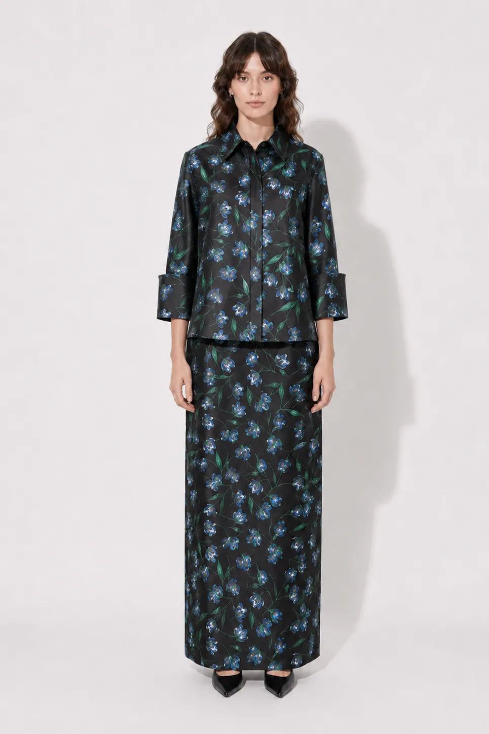 STEF SERIES - Coby Shirt (Blue Flowers)