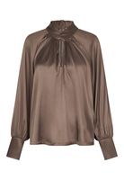 DEA KUDIBAL - MadelaineDEA-Blouse with drape detail Walnut